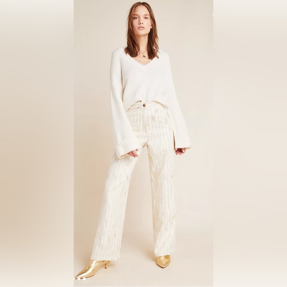 NWT Anthropologie Kelyn  striped pants size 2 - Picture 1 of 10